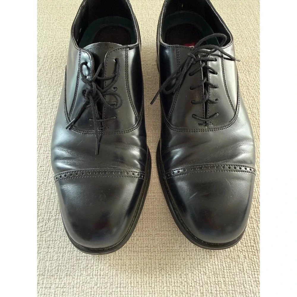 Florsheim Comfortech Men's Black Leather Cap Toe Oxford Dress Shoes Size 13